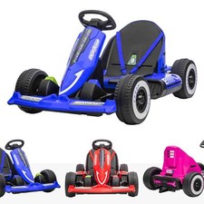 12V 550 Electric Ride On Go Kart for Kids - Low/High Speed, 3-Point Harness