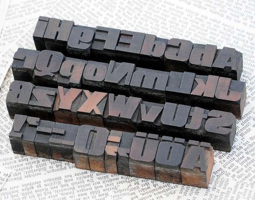 Alphabet mm letterpress - mm,