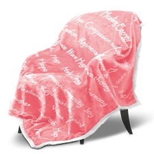 Sherpa Blanket Warm Fleece Throw Soft Warm Bed Sofa Throw Blanket, Single 