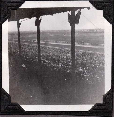 Vintage photograph horse races - vintage,