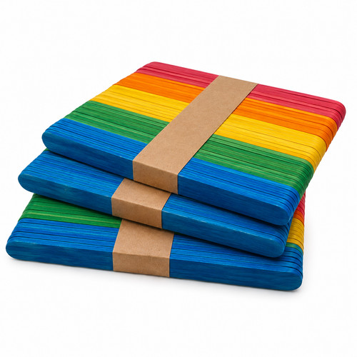 Colour lollipop sticks wooden - colour,