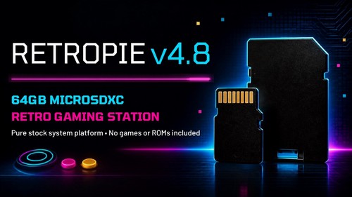 Retropie gaming os - retropie, 64gb