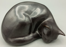 Nichols Moorside Design studios Vintage Pottery Black cat figurine VGC