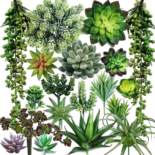 19x artificial succulents - 19x,
