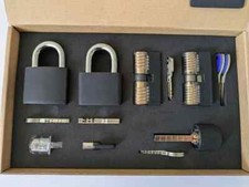 Curious Smith 6-Piece Practice Lock Set - Clear Locks with Rubber Covers