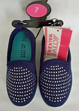 Girls Slip On - Canvas Shoes - With Memory Foam Insock -  Size 7 - Brand New