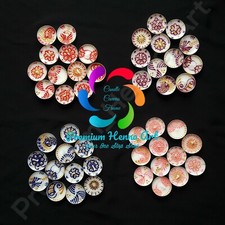 Set of 12 Henna Painted Tea Light Decorative Candles (Christmas, Diwali, Mehndi)