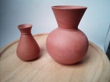 Torquay Devon Terracotta 2 VASES  1900's 13 cm & 8.5 cm