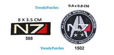 N7 Logo Mass Effect Game Alliance Special Force Military Army Iron Sew On Patch