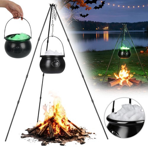 Large witches cauldron with - witches,