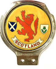Scotland Lion Rampant Classic Car  Badge -  Renamel Brand Classic Car Badge