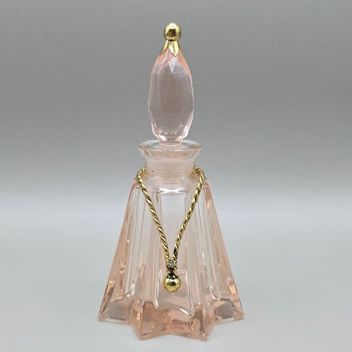 Vintage pink glass perfume - vintage,