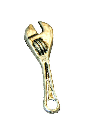 Adjustable wrench tools charm - wrench,