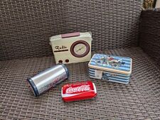 4 Tins Decor, Radio Shape, Coca Cola, United Air, Nikolaz Le Corre Mam Goz
