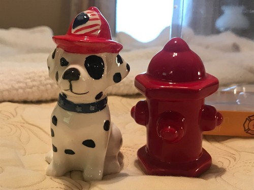 Fire hydrant dalmatian dog - &,