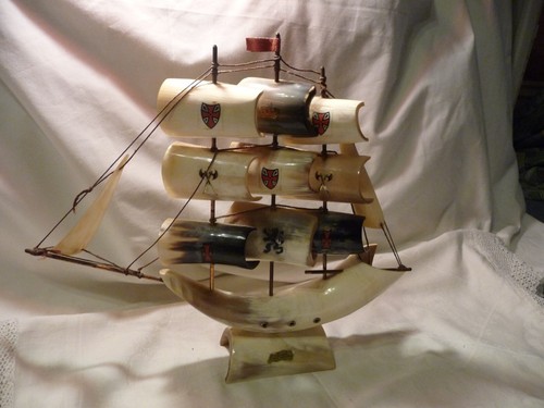 Vintage cow horn boat sailing - vintage,