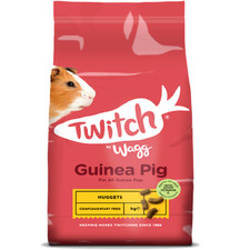 TWITCH GUINEA PIG NUGGETS wagg crunch small animal food dry adult feed pellets