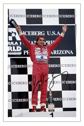 Ayrton senna signed autograph - ayrton,
