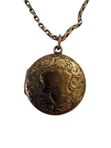 Edwardian 9ct gold locket - edwardian,