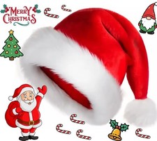 Santa Claus Hat Green Snowflake Sequin Christmas Costume Hat Holiday UK