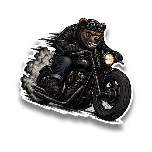Biker grizzly bear - grizzly,