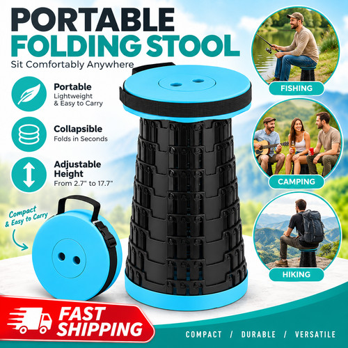 Collapsible folding stool - folding,