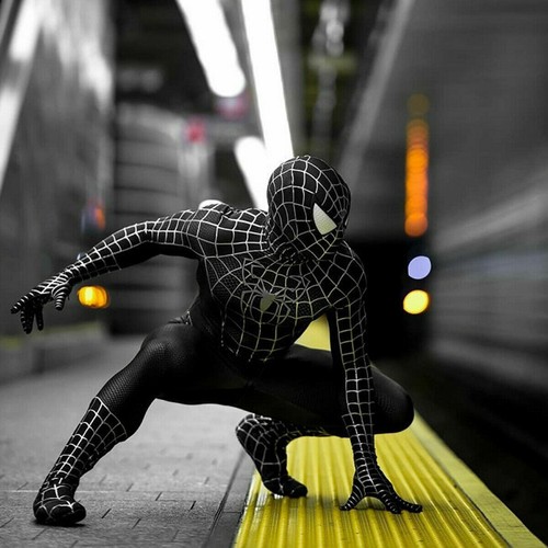 Black venom spiderman tights - black,