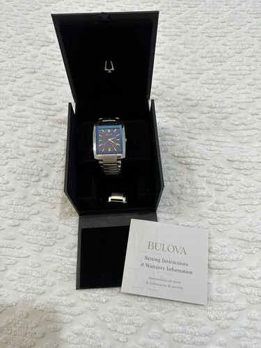 Bulova mens watch blue - bulova,