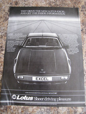 LOTUS SHEER DRIVING PLEASURE EXCEL INFORMATION  1983 ADVERT A4 SIZE FILE 15