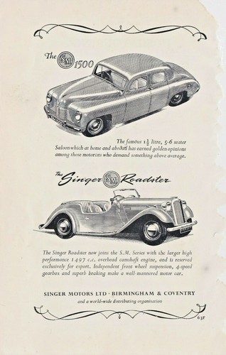 Vintage 1958 advert singer - vintage,