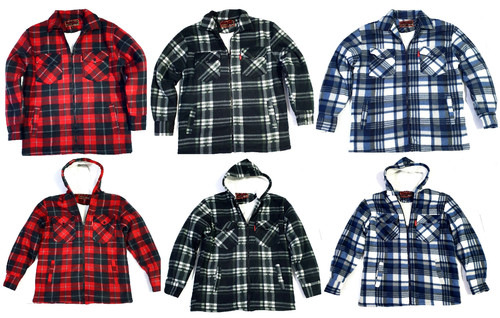 Mens hooded collar fleece - collar,
