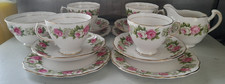 Set 4 Pink Rose Colclough