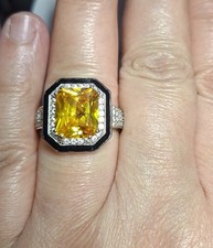 QVC SS Yellow Diamonique Ring
