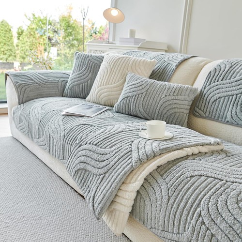 Thick plush sofa cover - cover, 1-4