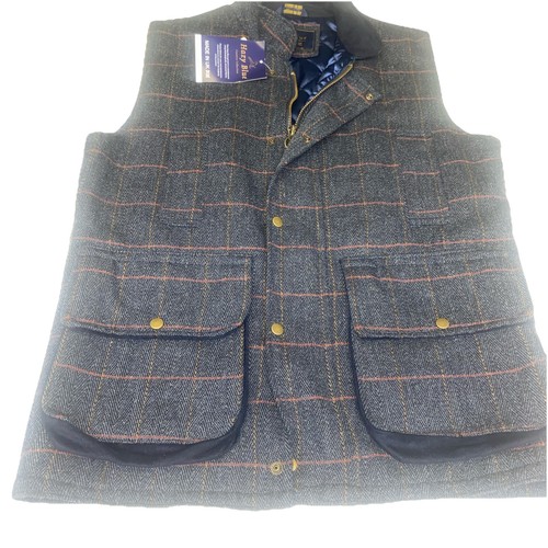 Hazy blue tweed - wool, gilet