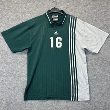 Vintage 1990'S Adidas Glanz Green/White Football Jersey Men’s Size XL retro Rare
