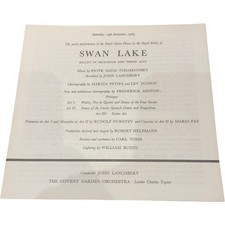 Swan Lake Programme Royal Ballet Covent Garden 1963 Classical Performance