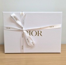 ? Dior Empty White Textured X Large Gift Box Tissue Paper Shred Ribbon Envelope