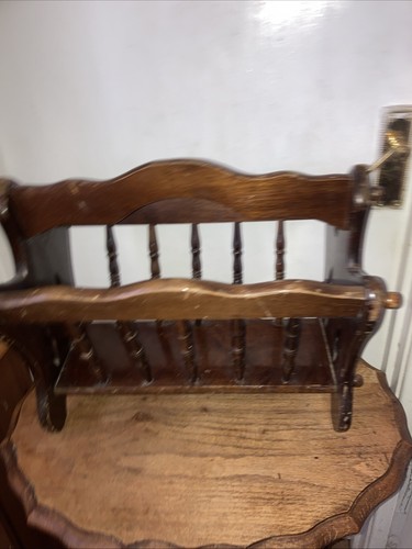 Vintage wooden magazine rack - wooden,