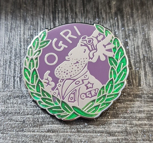 Vintage ogri enamel - enamel, badge