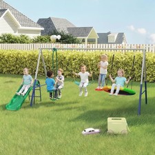 Qaba 5-in-1 Kids Swing Set for