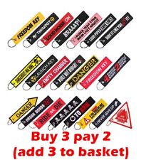 Racing Tag Style Keychain Key Ring Fob Double Sided Motorbike Car Bike Clothes