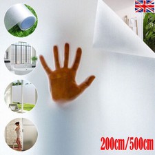 Bubble Free White Frosted Window Film Etched Privacy Glass Vinyl Bathroom PVC 5M