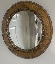 Vintage Convex Mirror Gold