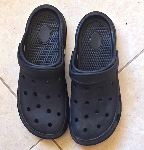 Men black clog sandals - men's,