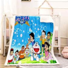Big Bear Little Man Fat Tiger 3D Warm Plush Fleece Blanket Picnic Sofa Couch