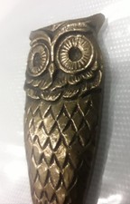 ANTIQUE BRASS OWL , BOTTLE