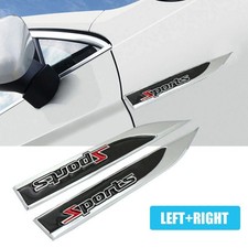 2Pcs 3D Sports Metal Logo Car