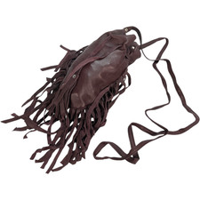 Dark Brown Fair Trade Native American Leather Pouch Medicine Bag