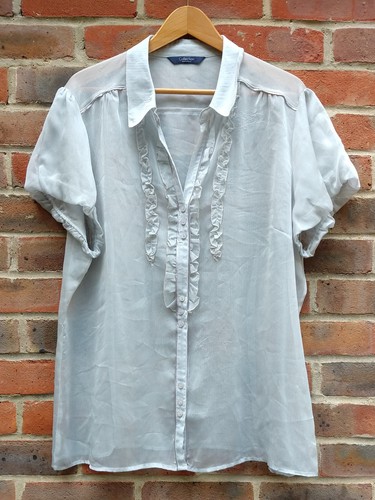 Vintage chiffon ruffle front - vintage,